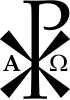 Chi Rho Cross with Alpha Omega