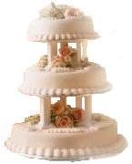 Cake design based on steeple of St. Bride's, London