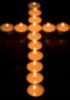 candle cross arrangement