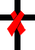 AIDS Red Ribbon Cross