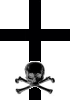 Cross with skull and crossbones