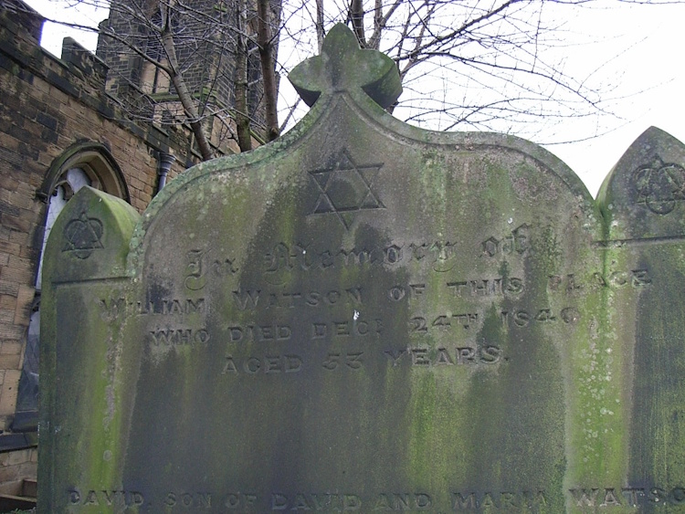 Grave stone markings