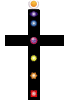 Chakra cross, seen most commonly as jewellery
