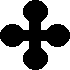 Pommee or Bezant Cross. With an apple on each arm.