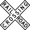 Railroad crossing sign