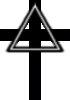Знак треугольник внутри крест. Символ треугольник с крестом. Знак крестик в треугольнике. Треугольный крест. Перевёрнутый крест символ.