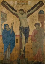 painting of a Y- cross
