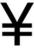 Yuan or Yen currency symbol