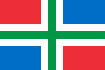 The flag of Groningen, northest Netherlands