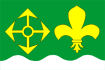 Arrow flag of Horni Mostenice, Czech Republic