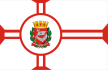 Flag of São Paulo, Brazil, showing the Order of Christ cross
